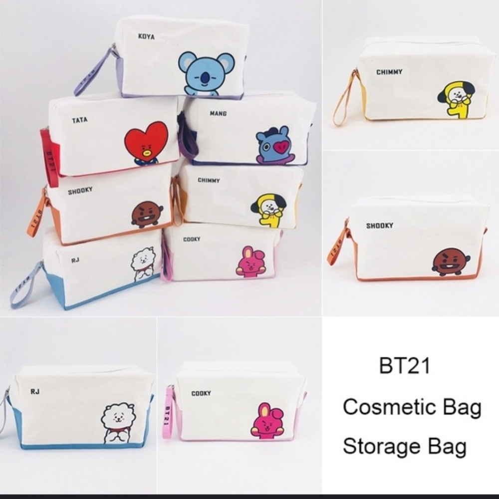 bt21 pencil case and cosmetic bag